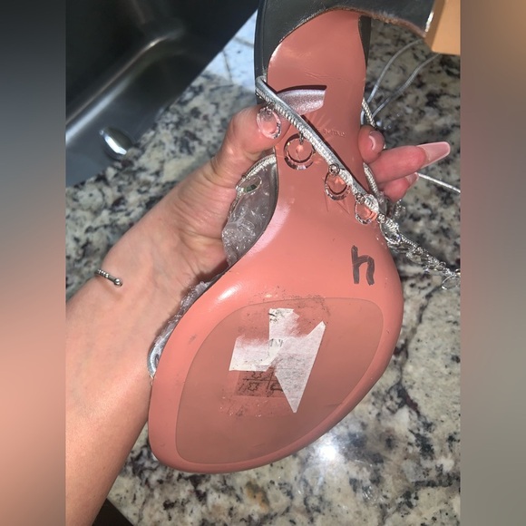 AMINA MUADDI
Tina Leather Embellished Ankle-Wrap Sandals designer luxury $1800 - Picture 10 of 13